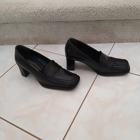 ROBERTO VIANNI  Leather Block Heel Pumps  - Size 36 - Pre-Owned - Picture 1 of 7